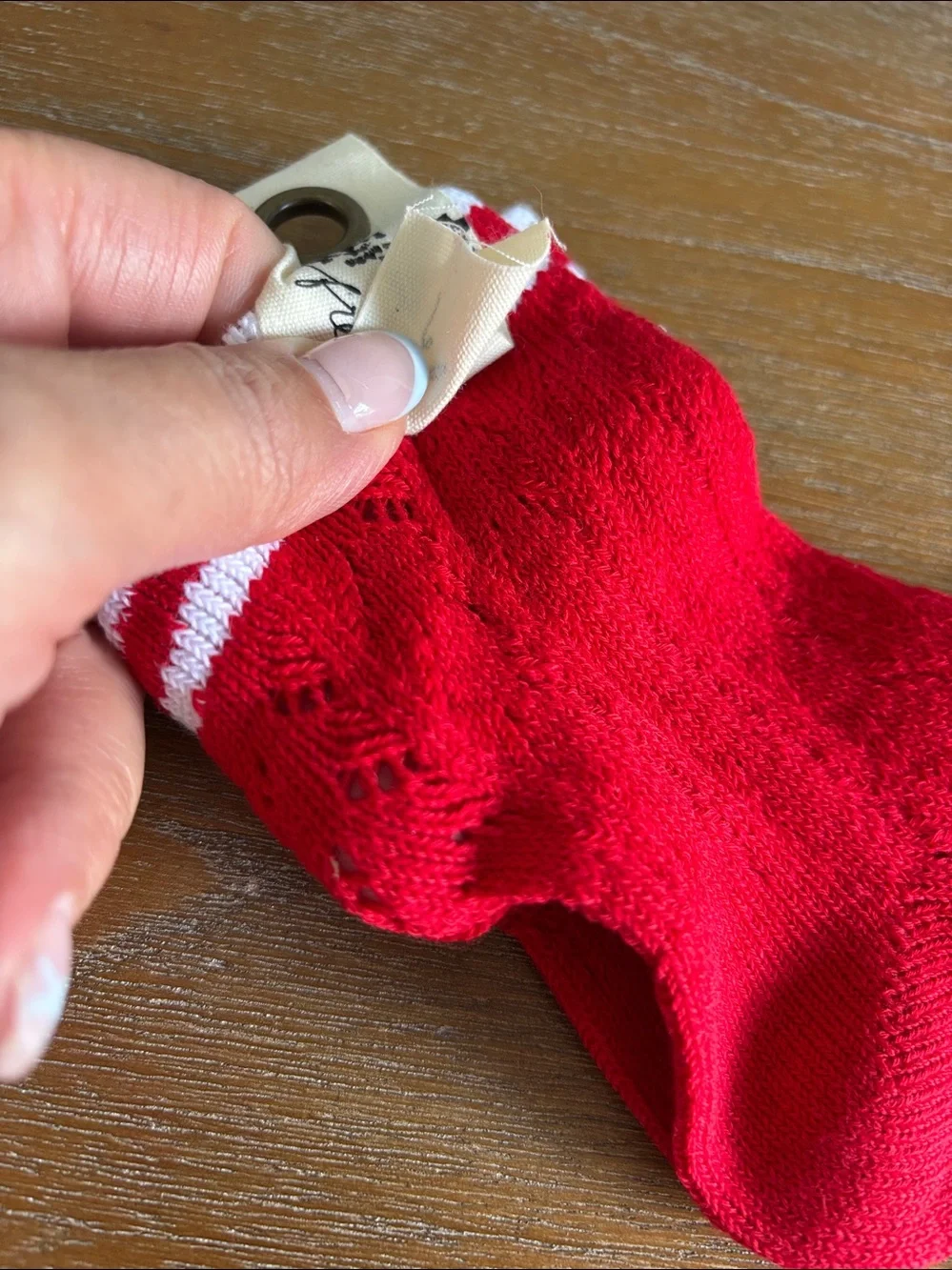 NWT Free People Pointelle Trouser Socks in Red